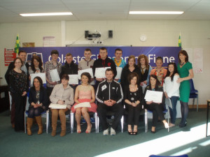 The PLC class of 2012 with their tutors and Donegal Captain Michael Murphy.