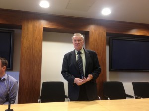 Long time member of the FAI and former Deputy Principal Mr Alex Harkin talks to the group