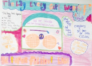 The winning entry was 'The Bag that every girl wants and Needs' by St Mary's NS Stranorlar.